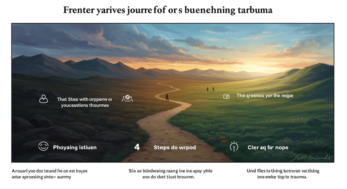 Path representing emotional journey through grief framework