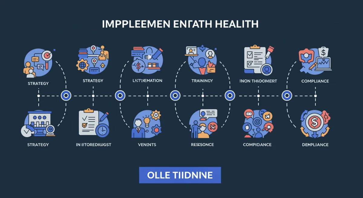 Roadmap for implementing new workplace mental health guidelines by June 2025.