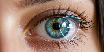 Protecting Your Vision: 2025 Preventative Eye Care Tips Close-up of a healthy eye reflecting digital information, symbolizing modern preventative eye care.
