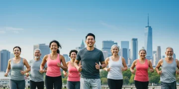 Diverse Americans smiling, exercising outdoors, symbolizing 2026 proactive health