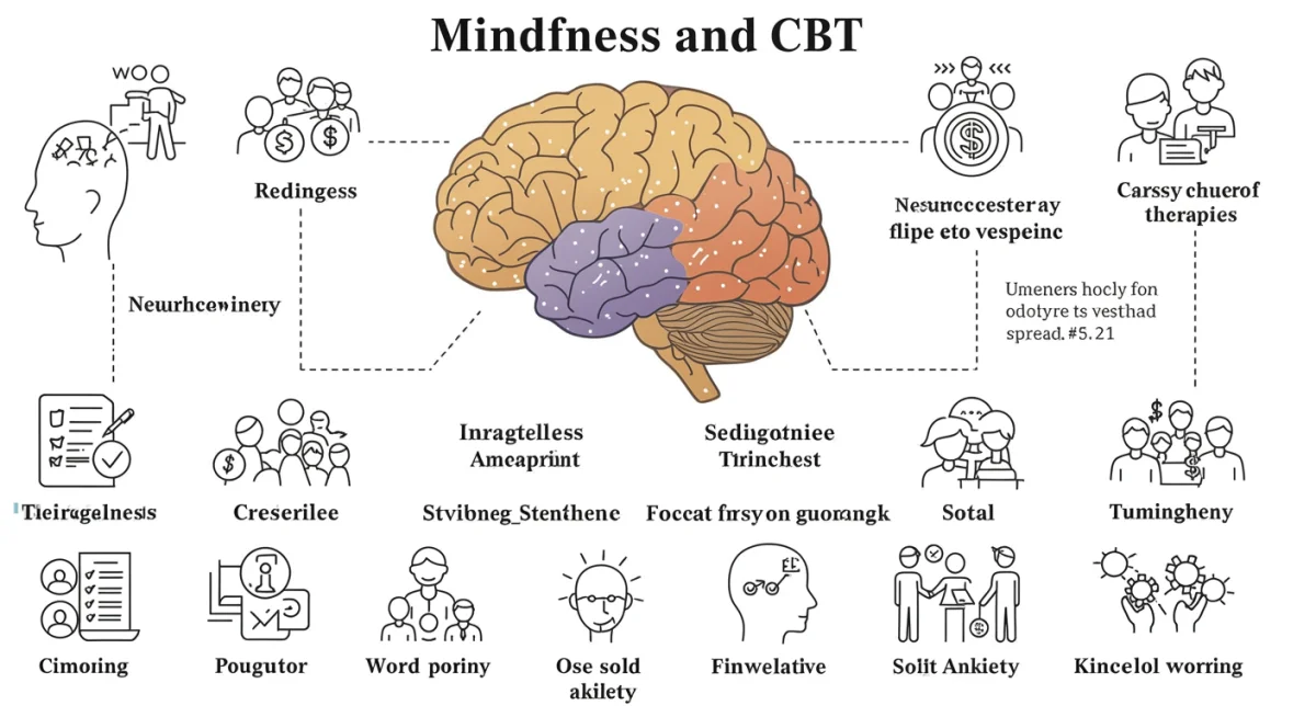 Brain activity and common stressors addressed by mindfulness and CBT