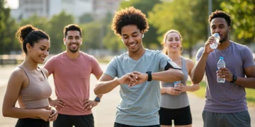 Diverse individuals engaged in proactive health activities, symbolizing preventative care