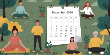 Individuals engaging in mental wellness activities with a highlighted 2026 deadline.